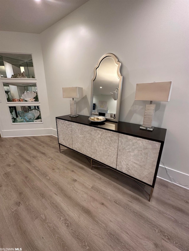 interior space featuring light wood-type flooring