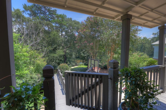 view of wooden terrace