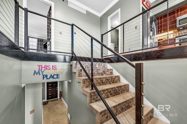 stairway with ornamental molding