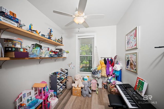 30531 Ono N Loop W, Orange Beach, AL 36561 - game room with wood finished floors and a ceiling fan
