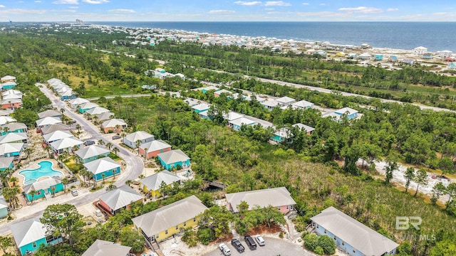 5601 State Highway 180 Unit 2802, Gulf Shores, AL 36535 - aerial view of property and surrounding area with nearby suburban area and a large body of water