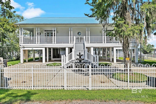 view of front of property with a porch