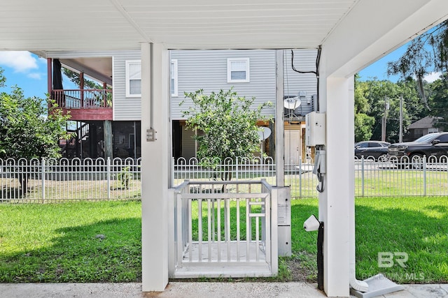 exterior space featuring a front lawn