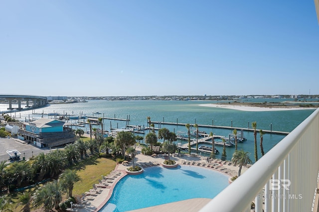 28103 Perdido Beach Blvd Unit B 516, Orange Beach, AL 36561 - water view featuring a dock and a marina