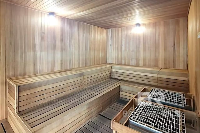 28103 Perdido Beach Blvd Unit B 516, Orange Beach, AL 36561 - sauna with wood walls and wood ceiling
