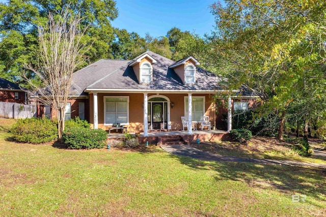 3340 Deer Track Dr, Semmes, AL 36575 - new england style home featuring covered porch and stucco siding
