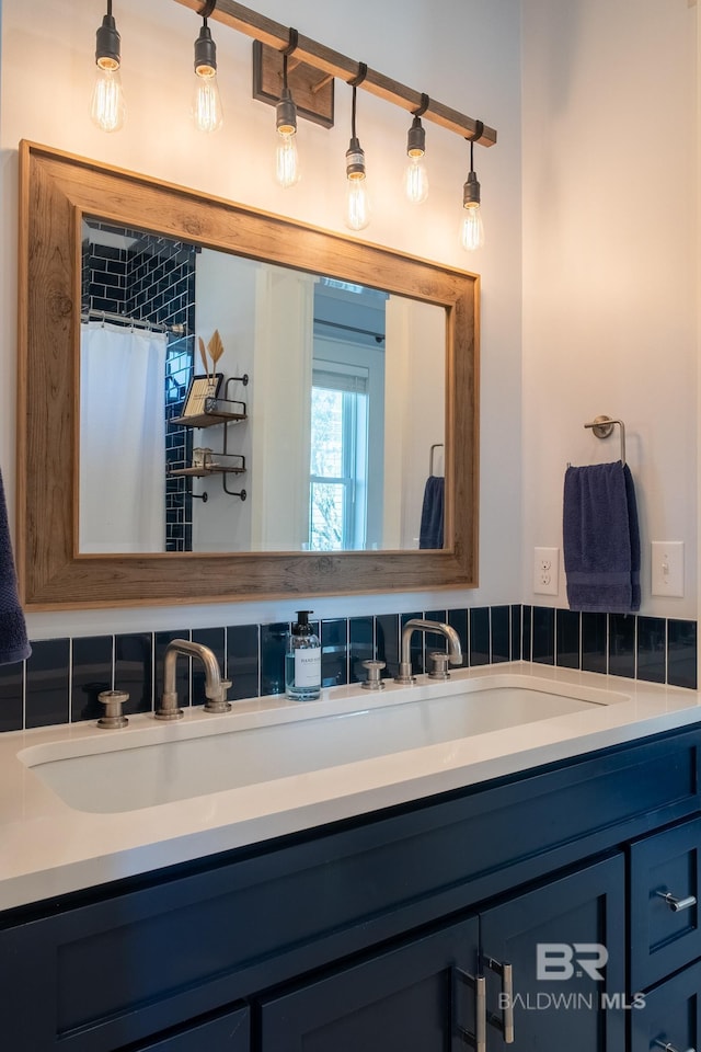 full bath featuring double vanity