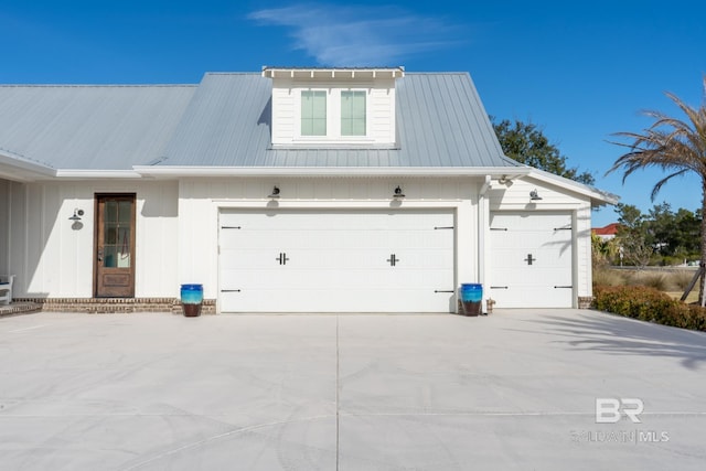 garage with driveway