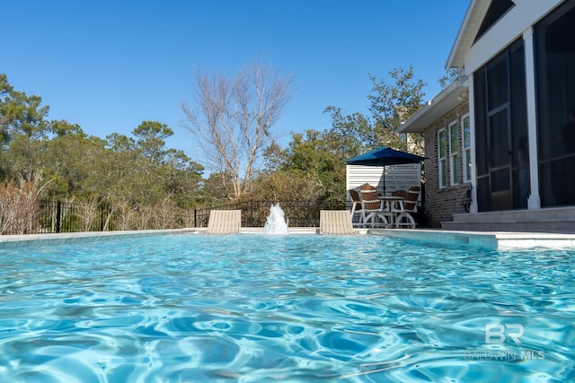 outdoor pool with fence