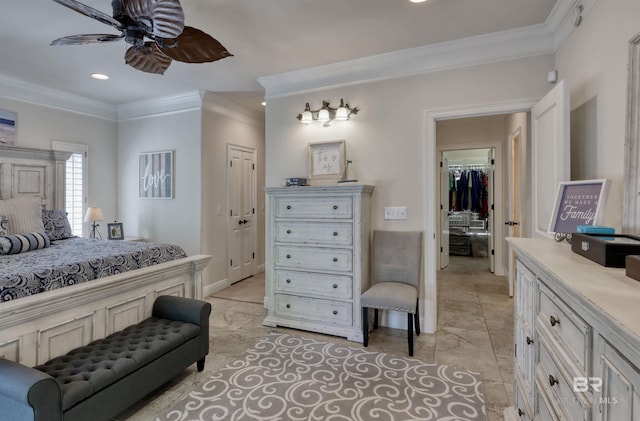 4209 Antigua Ct, Orange Beach, AL 36561 - bedroom featuring ornamental molding and recessed lighting