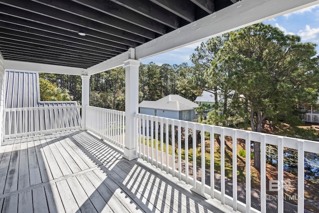 view of wooden deck