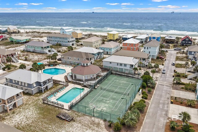 446 Harbor Light Cir, Gulf Shores, AL 36542 - bird's eye view of a pool area and a large body of water