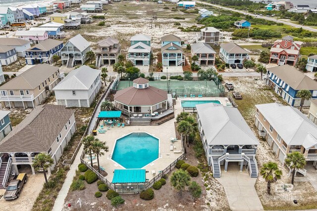 446 Harbor Light Cir, Gulf Shores, AL 36542 - aerial perspective of suburban area with a pool area