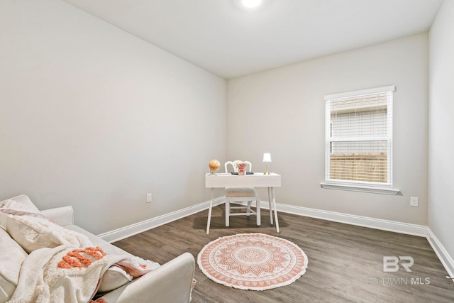 interior space featuring dark hardwood / wood-style flooring