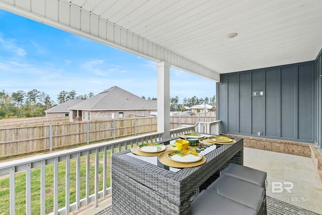 balcony with a patio