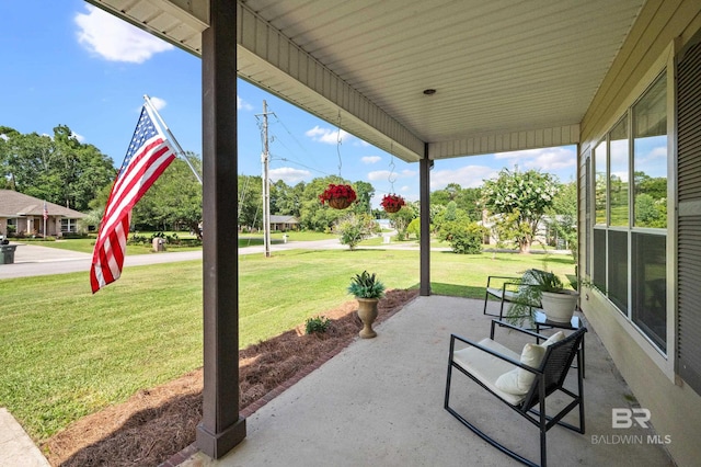 view of patio / terrace with covered porch