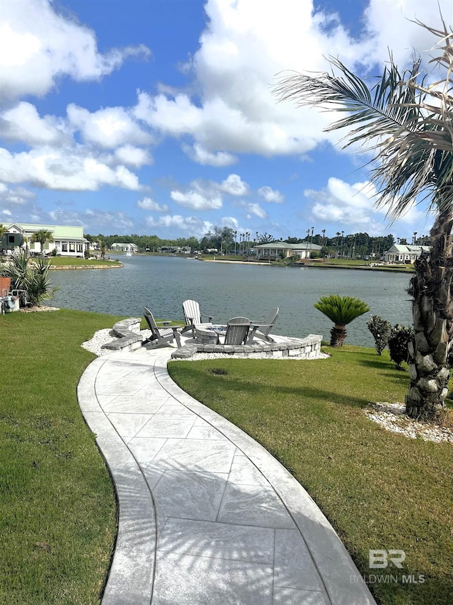 view of water feature