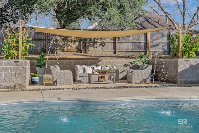 view of pool featuring an outdoor hangout area