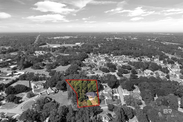8814 N Dawes Lake Rd, Mobile, AL 36619 - bird's eye view featuring a residential view and a view of trees