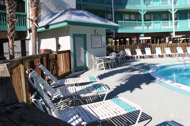 view of pool with a patio area