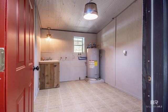 18657 County Road 12, Foley, AL 36535 - laundry room with electric water heater and a sink