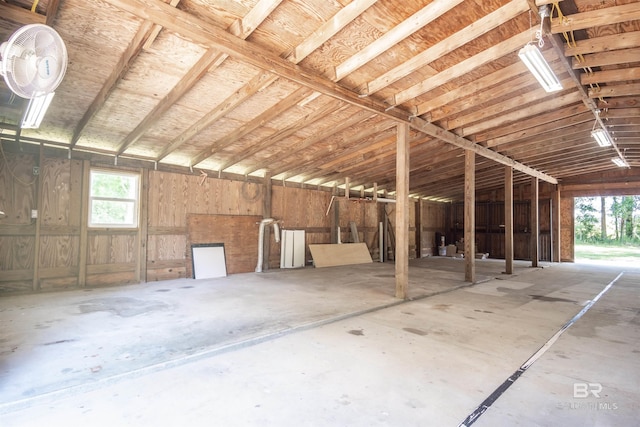 18657 County Road 12, Foley, AL 36535 - miscellaneous room with lofted ceiling and a garage