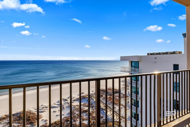 water view featuring a beach view