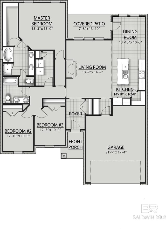 18209 Aden Dr, Robertsdale, AL 36567 - floor plan