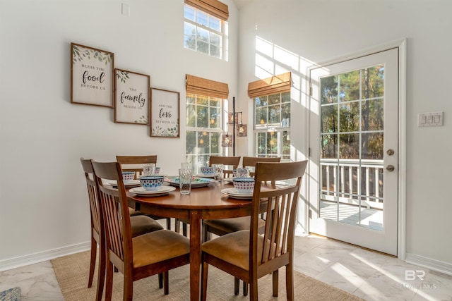 view of dining area