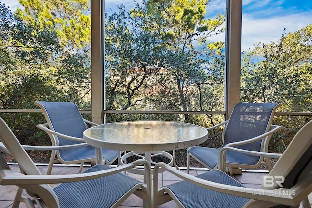 view of sunroom