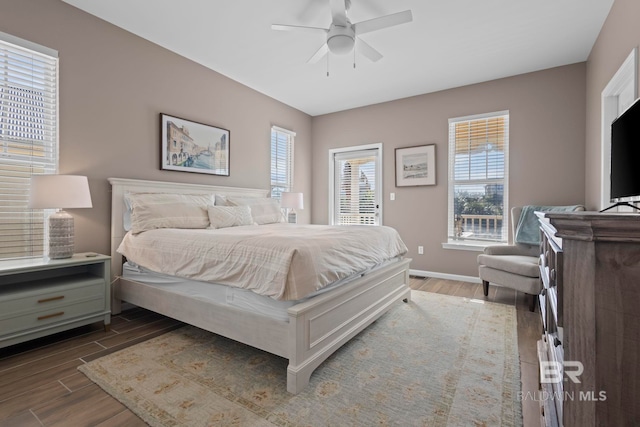 bedroom with ceiling fan