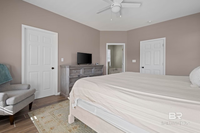 bedroom with ceiling fan