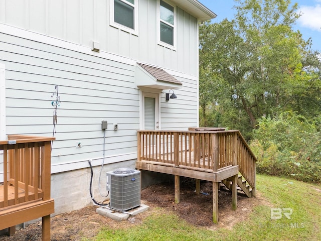 exterior space featuring central AC unit