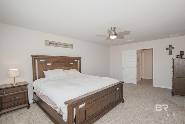 10909 Blacktail Loop, Pensacola, FL 32526 - bedroom with light colored carpet and a ceiling fan