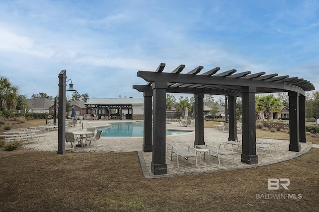 10909 Blacktail Loop, Pensacola, FL 32526 - community pool featuring a pergola, a patio, and a yard