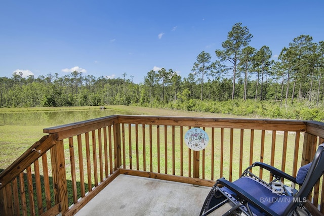 10909 Blacktail Loop, Pensacola, FL 32526 - deck featuring a yard and a wooded view