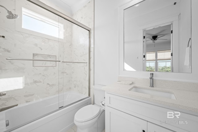 16761 Perdido Key Dr, Pensacola, FL 32507 - full bathroom featuring vanity, plenty of natural light, combined bath / shower with glass door, and toilet