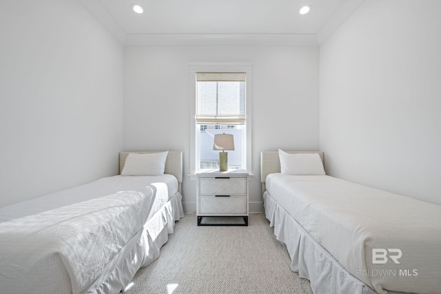 16761 Perdido Key Dr, Pensacola, FL 32507 - carpeted bedroom featuring crown molding