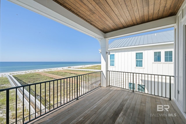 16761 Perdido Key Dr, Pensacola, FL 32507 - wooden deck with a view of the beach and a water view