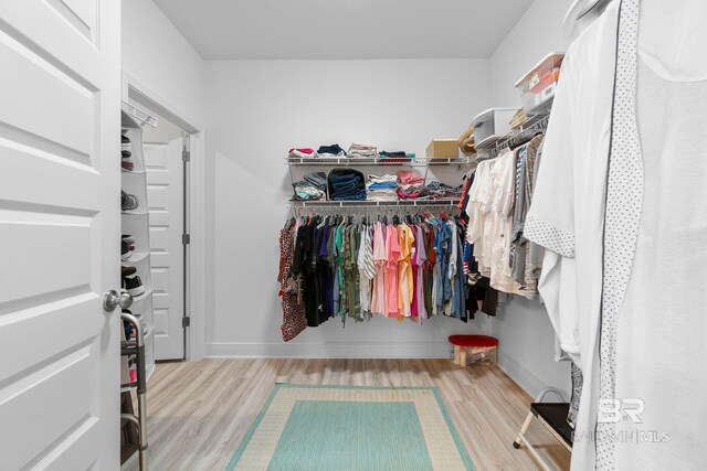 4175 Montague Dr, Gulf Shores, AL 36542 - walk in closet featuring wood finished floors