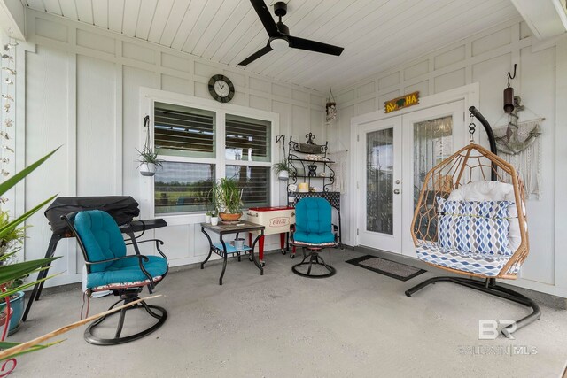 4175 Montague Dr, Gulf Shores, AL 36542 - view of patio featuring ceiling fan