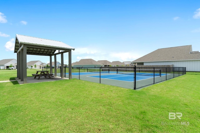 4175 Montague Dr, Gulf Shores, AL 36542 - view of tennis court with a gazebo