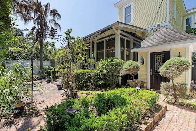 251 S Georgia Ave, Mobile, AL 36604 - exterior space featuring a shingled roof and a patio