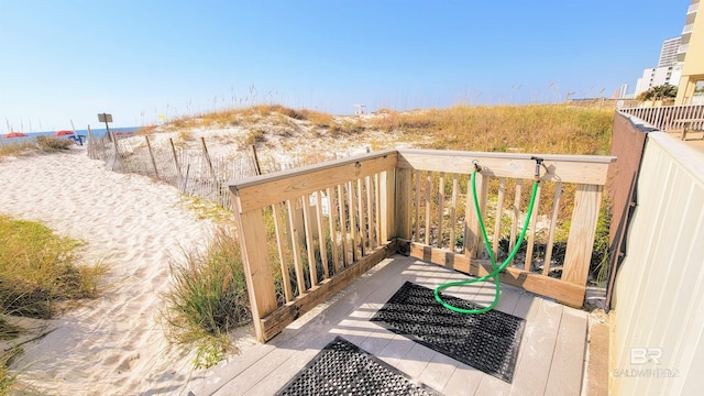 511 E Beach Blvd Unit 503, Gulf Shores, AL 36542 - wooden terrace with view of water and beach