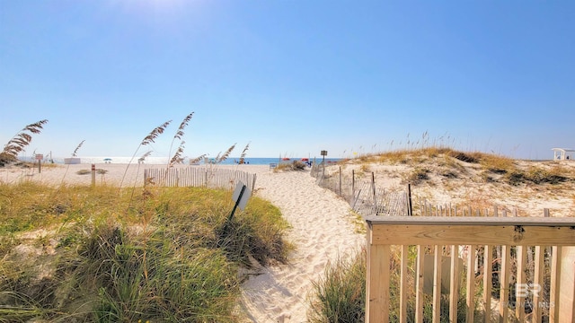 511 E Beach Blvd Unit 503, Gulf Shores, AL 36542 - view of yard with view of water and beach and fence