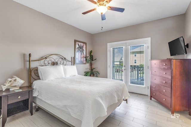 201 W 13th St Unit 2 B, Gulf Shores, AL 36542 - bedroom with access to exterior and ceiling fan