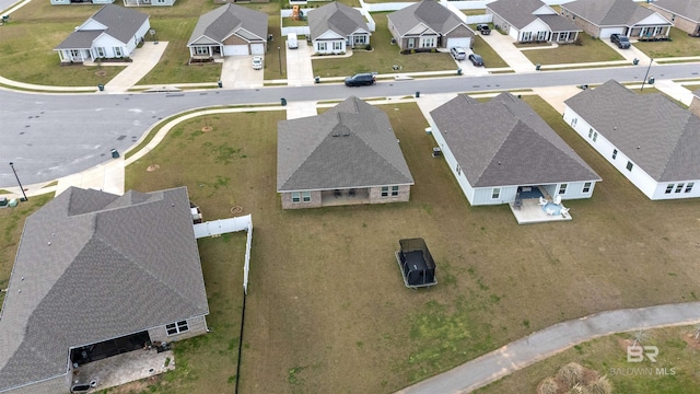 bird's eye view with a residential view