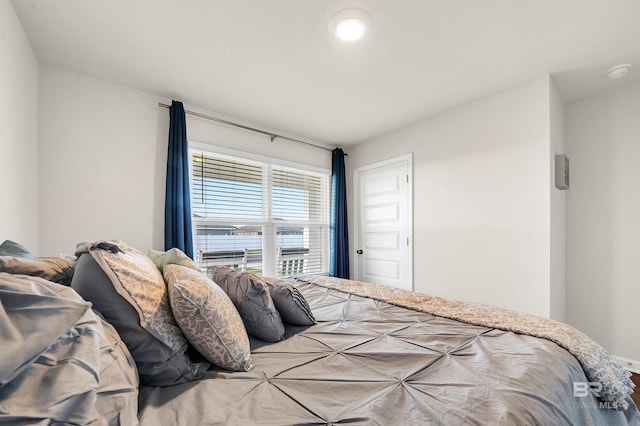 bedroom with recessed lighting