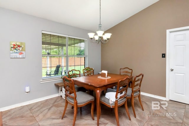 10234 Scott Plantation Dr, Mobile, AL 36695 - dining area with a chandelier and lofted ceiling