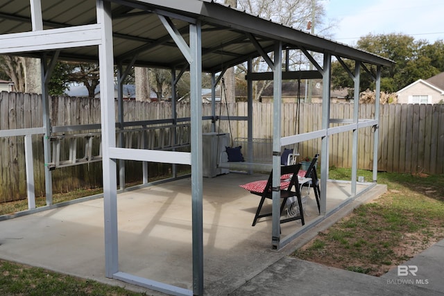 view of patio / terrace with a fenced backyard